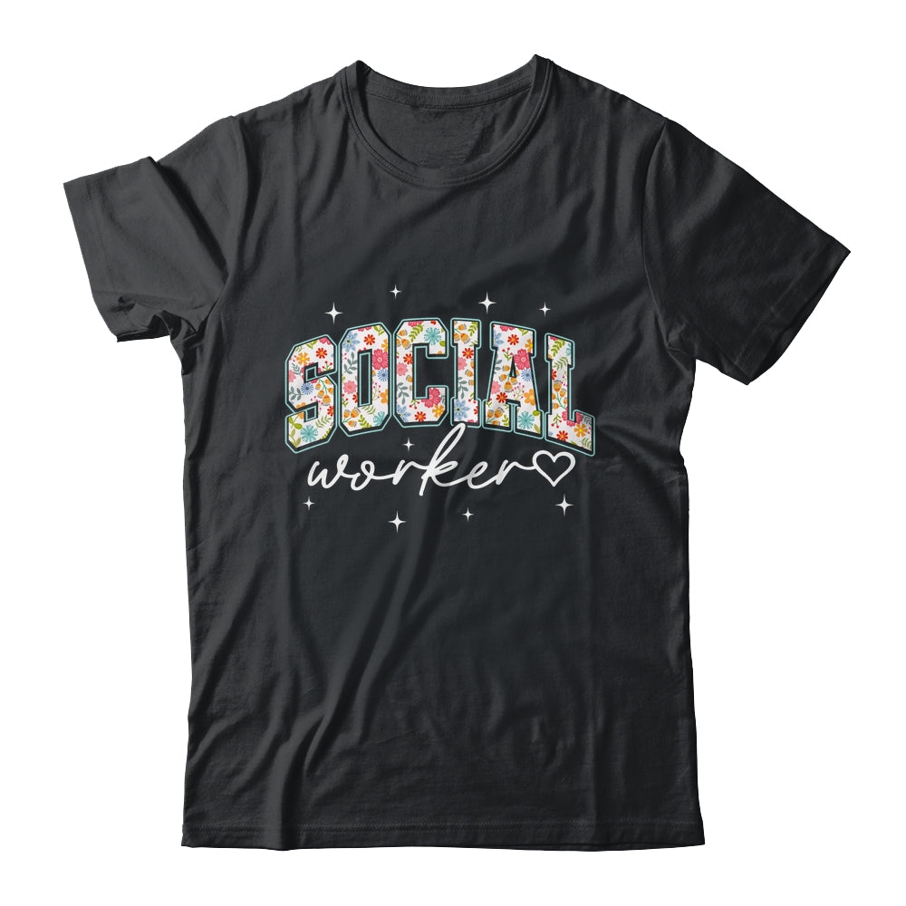 Floral Social Worker Flower Floral School Counselor Shirt & Hoodie | teecentury