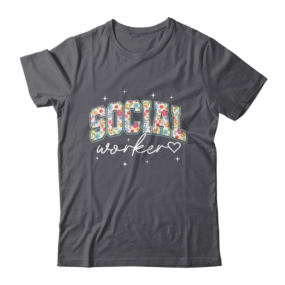 Floral Social Worker Flower Floral School Counselor Shirt & Hoodie | teecentury