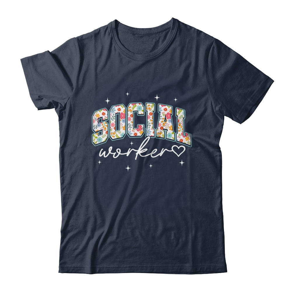 Floral Social Worker Flower Floral School Counselor Shirt & Hoodie | teecentury