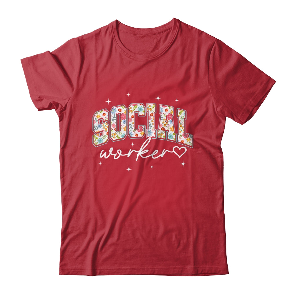 Floral Social Worker Flower Floral School Counselor Shirt & Hoodie | teecentury