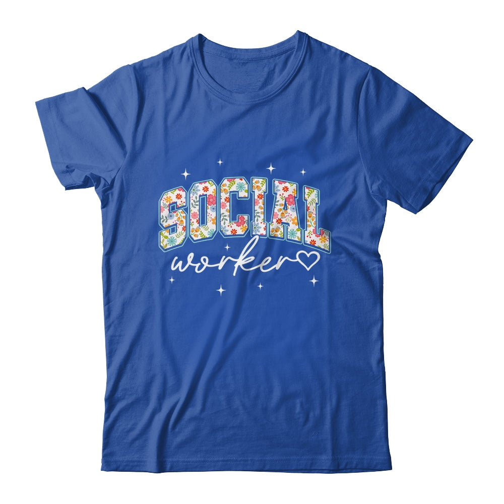 Floral Social Worker Flower Floral School Counselor Shirt & Hoodie | teecentury