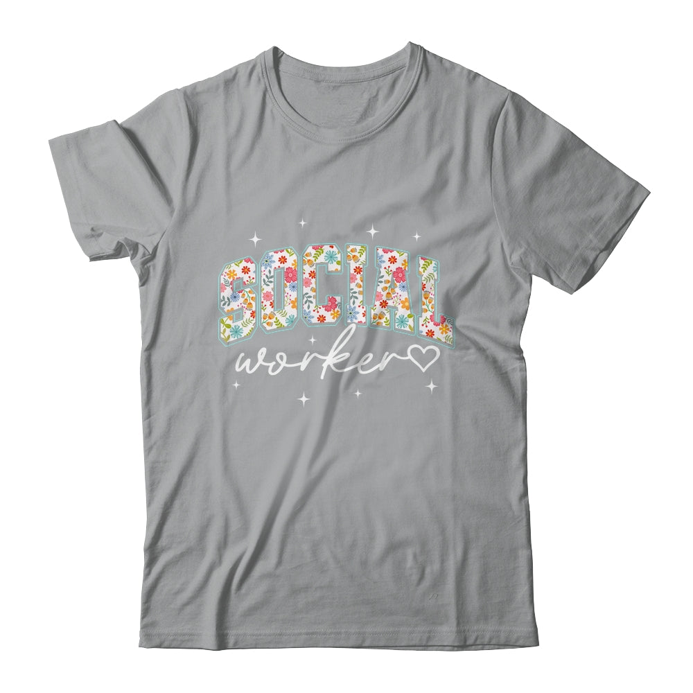 Floral Social Worker Flower Floral School Counselor Shirt & Hoodie | teecentury