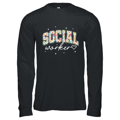 Floral Social Worker Flower Floral School Counselor Shirt & Hoodie | teecentury