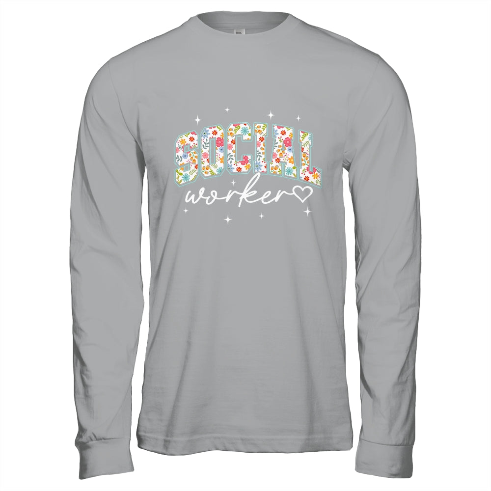 Floral Social Worker Flower Floral School Counselor Shirt & Hoodie | teecentury