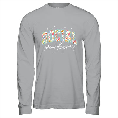 Floral Social Worker Flower Floral School Counselor Shirt & Hoodie | teecentury