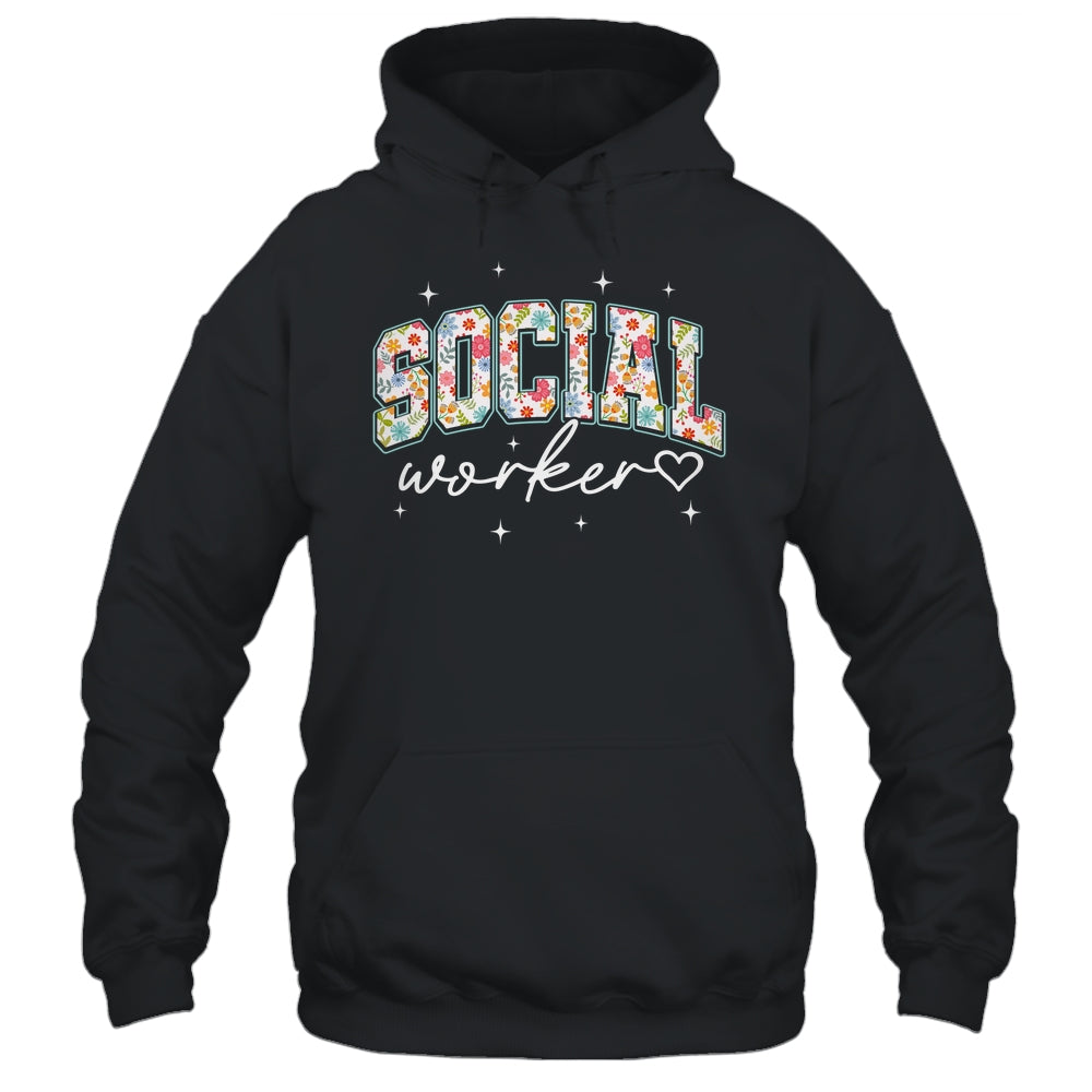 Floral Social Worker Flower Floral School Counselor Shirt & Hoodie | teecentury