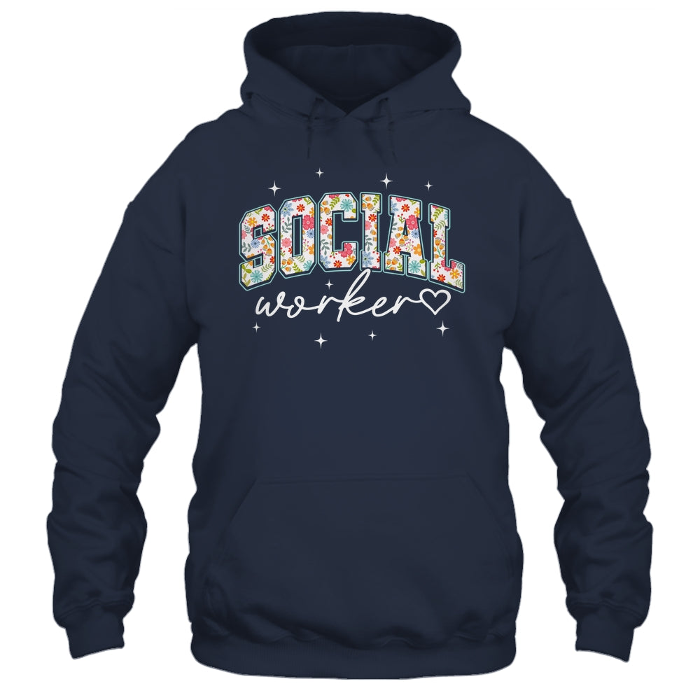 Floral Social Worker Flower Floral School Counselor Shirt & Hoodie | teecentury