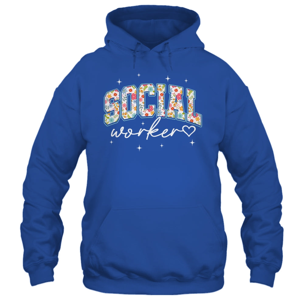 Floral Social Worker Flower Floral School Counselor Shirt & Hoodie | teecentury