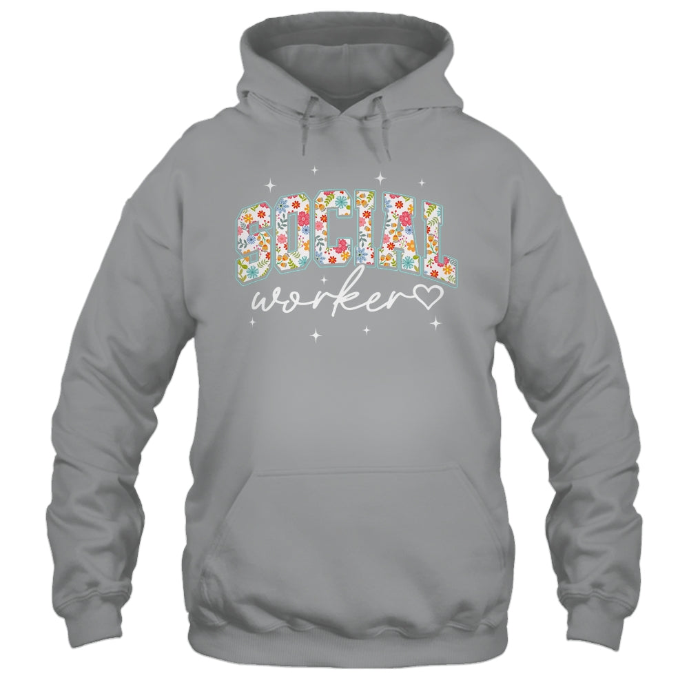 Floral Social Worker Flower Floral School Counselor Shirt & Hoodie | teecentury
