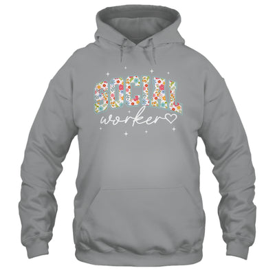 Floral Social Worker Flower Floral School Counselor Shirt & Hoodie | teecentury