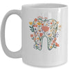Floral Tooth Boho Flower Dental Student Dental Assistant Mug | teecentury