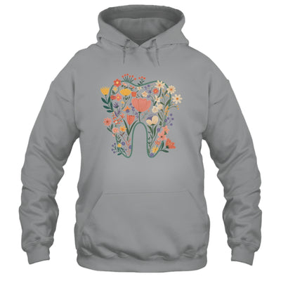 Floral Tooth Boho Flower Dental Student Dental Assistant Shirt & Tank Top | teecentury