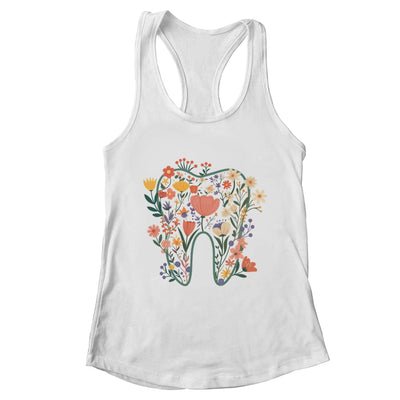Floral Tooth Boho Flower Dental Student Dental Assistant Shirt & Tank Top | teecentury