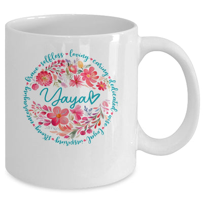 Floral Yaya Mothers Day Gardener Cute Wildflowers Women Mug | teecentury