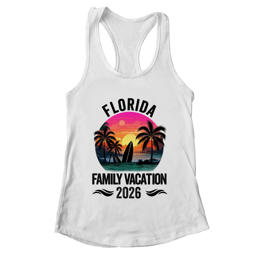 Florida Family Vacation 2026 Matching Outfits Beach Summer Shirt & Tank Top | teecentury