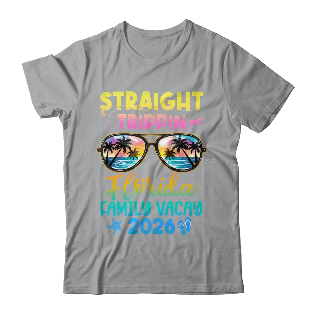 Florida Family Vacay Vacation 2026 Straight Trippin Shirt & Tank Top | teecentury