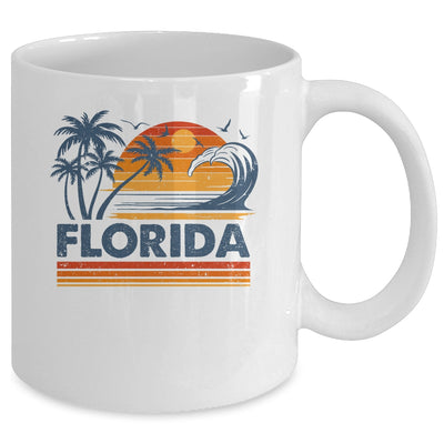 Florida Vacation Sunset Cute 70s Vintage Retro Beach Mug | teecentury