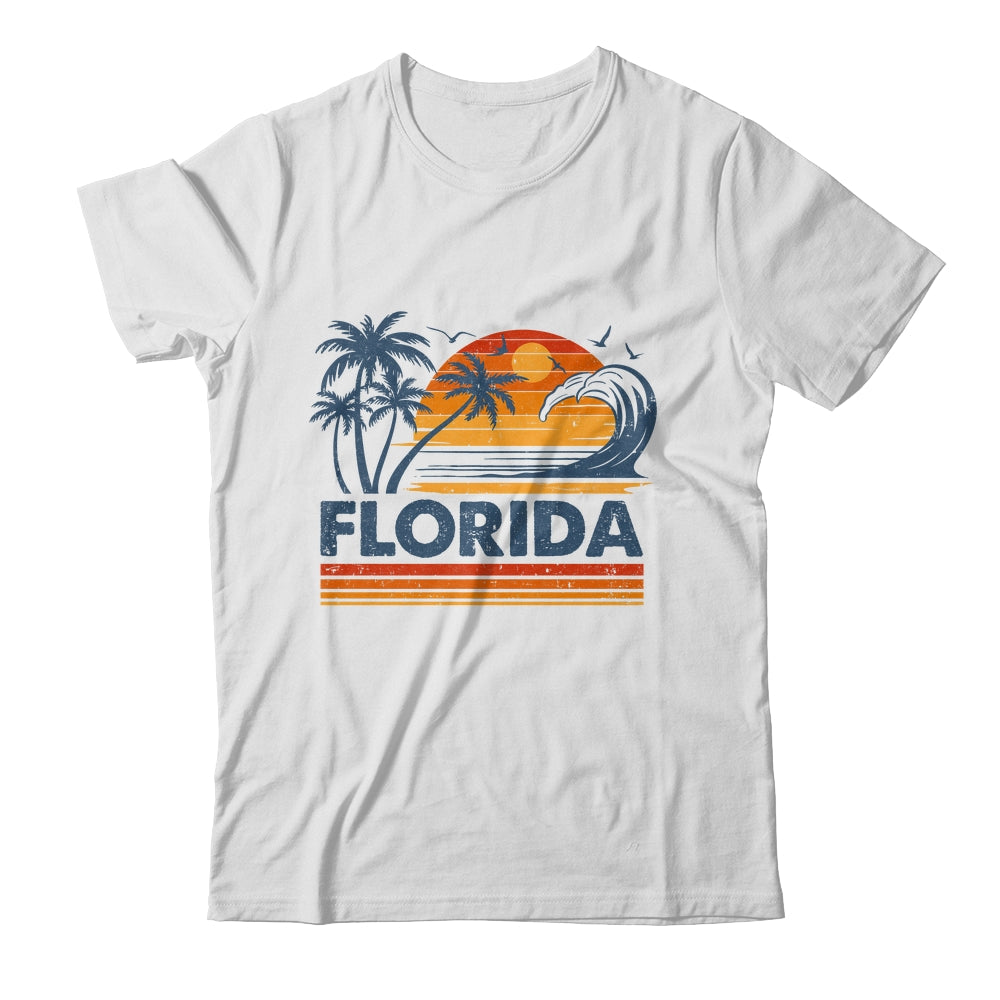 Florida Vacation Sunset Cute 70s Vintage Retro Beach Shirt & Tank Top | teecentury
