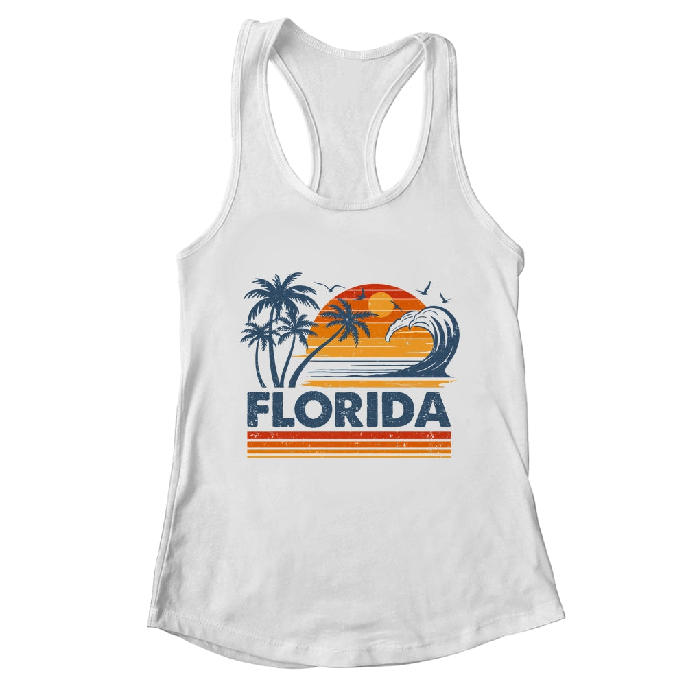 Florida Vacation Sunset Cute 70s Vintage Retro Beach Shirt & Tank Top | teecentury
