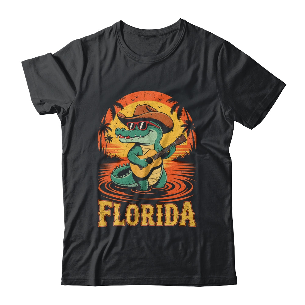 Florida Vacation Vintage Travel Women Men Funny Alligator Shirt & Tank Top | teecentury