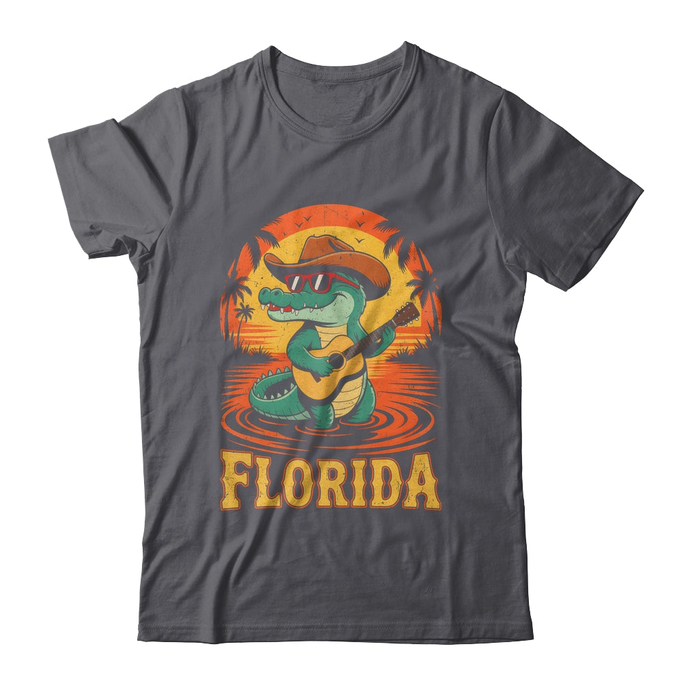 Florida Vacation Vintage Travel Women Men Funny Alligator Shirt & Tank Top | teecentury