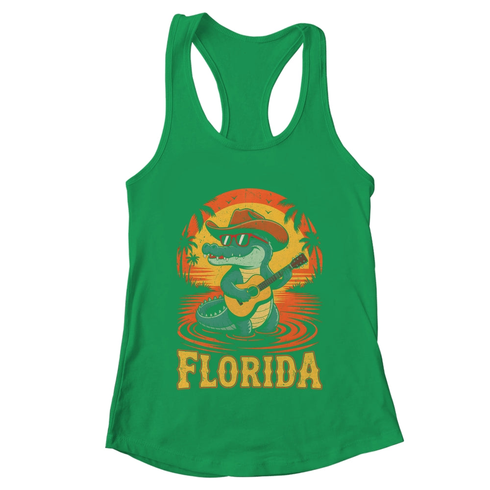Florida Vacation Vintage Travel Women Men Funny Alligator Shirt & Tank Top | teecentury