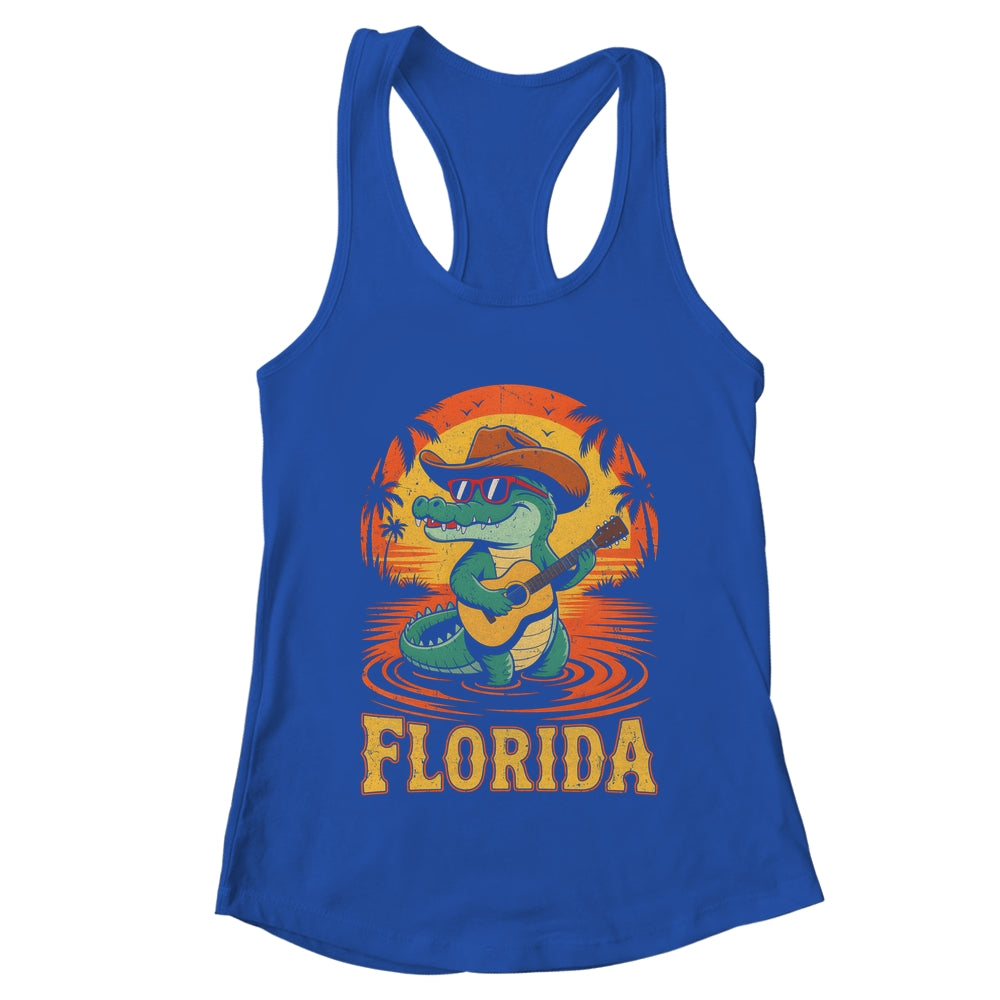 Florida Vacation Vintage Travel Women Men Funny Alligator Shirt & Tank Top | teecentury