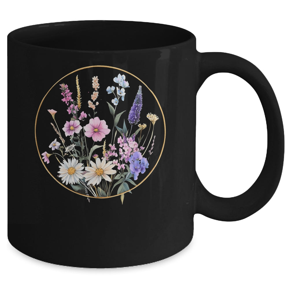 Flower Boho Floral Wildflowers Graphic Funny Women Girls Mug | teecentury