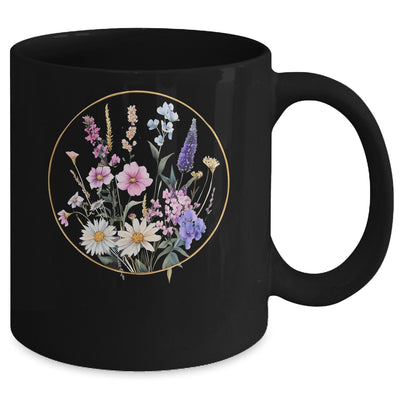 Flower Boho Floral Wildflowers Graphic Funny Women Girls Mug | teecentury