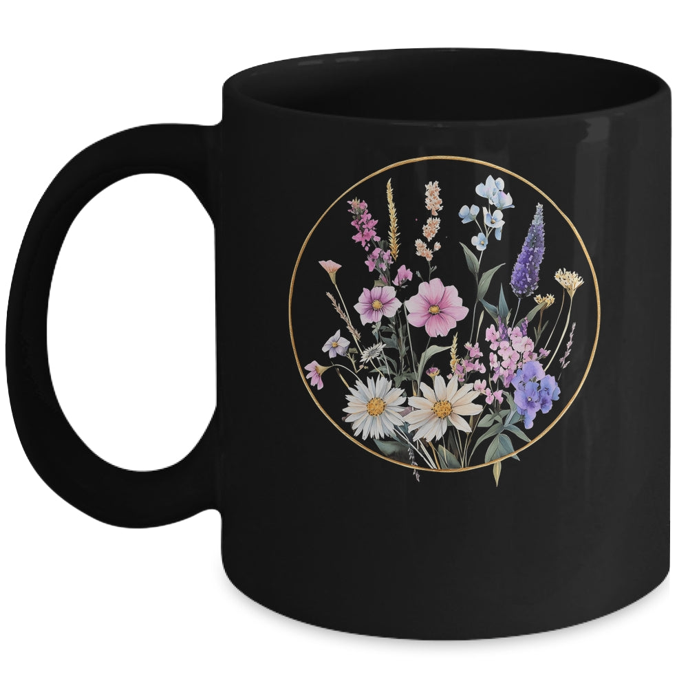 Flower Boho Floral Wildflowers Graphic Funny Women Girls Mug | teecentury