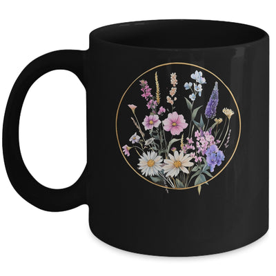 Flower Boho Floral Wildflowers Graphic Funny Women Girls Mug | teecentury