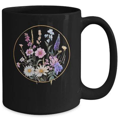 Flower Boho Floral Wildflowers Graphic Funny Women Girls Mug | teecentury