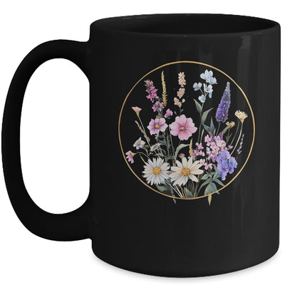 Flower Boho Floral Wildflowers Graphic Funny Women Girls Mug | teecentury