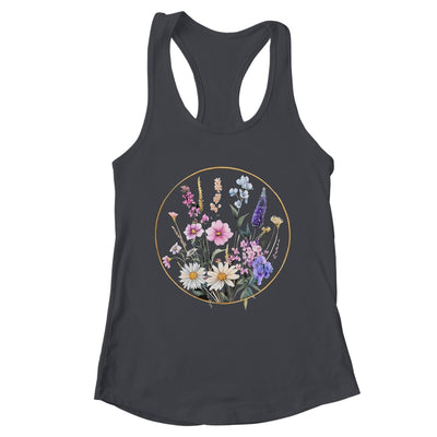 Flower Boho Floral Wildflowers Graphic Funny Women Girls Shirt & Tank Top | teecentury