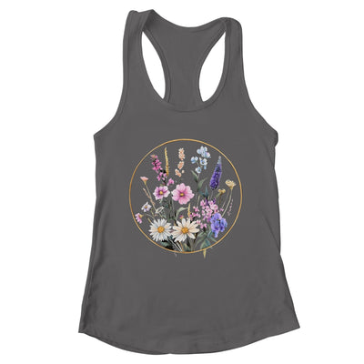 Flower Boho Floral Wildflowers Graphic Funny Women Girls Shirt & Tank Top | teecentury