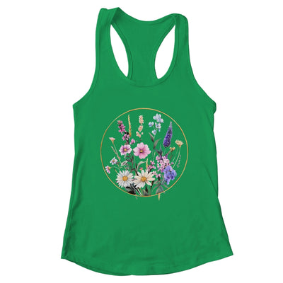 Flower Boho Floral Wildflowers Graphic Funny Women Girls Shirt & Tank Top | teecentury