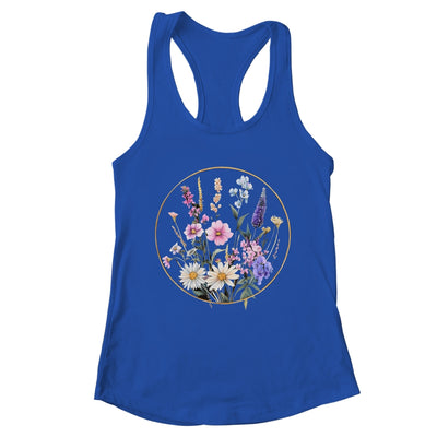 Flower Boho Floral Wildflowers Graphic Funny Women Girls Shirt & Tank Top | teecentury