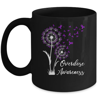 Flower Dandelion Faith Hope Love Purple Overdose Awareness Mug | teecentury