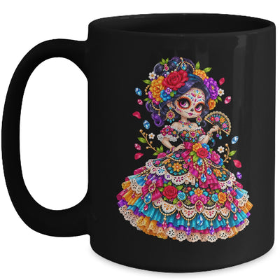 Flower Woman Day Of The Dead Catrina Mexico Skull Women Mug | teecentury