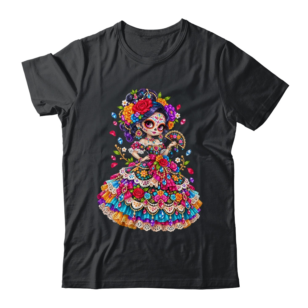 Flower Woman Day Of The Dead Catrina Mexico Skull Women Shirt & Tank Top | teecentury