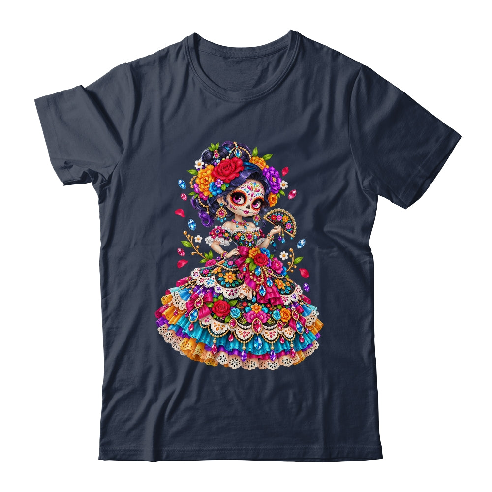 Flower Woman Day Of The Dead Catrina Mexico Skull Women Shirt & Tank Top | teecentury