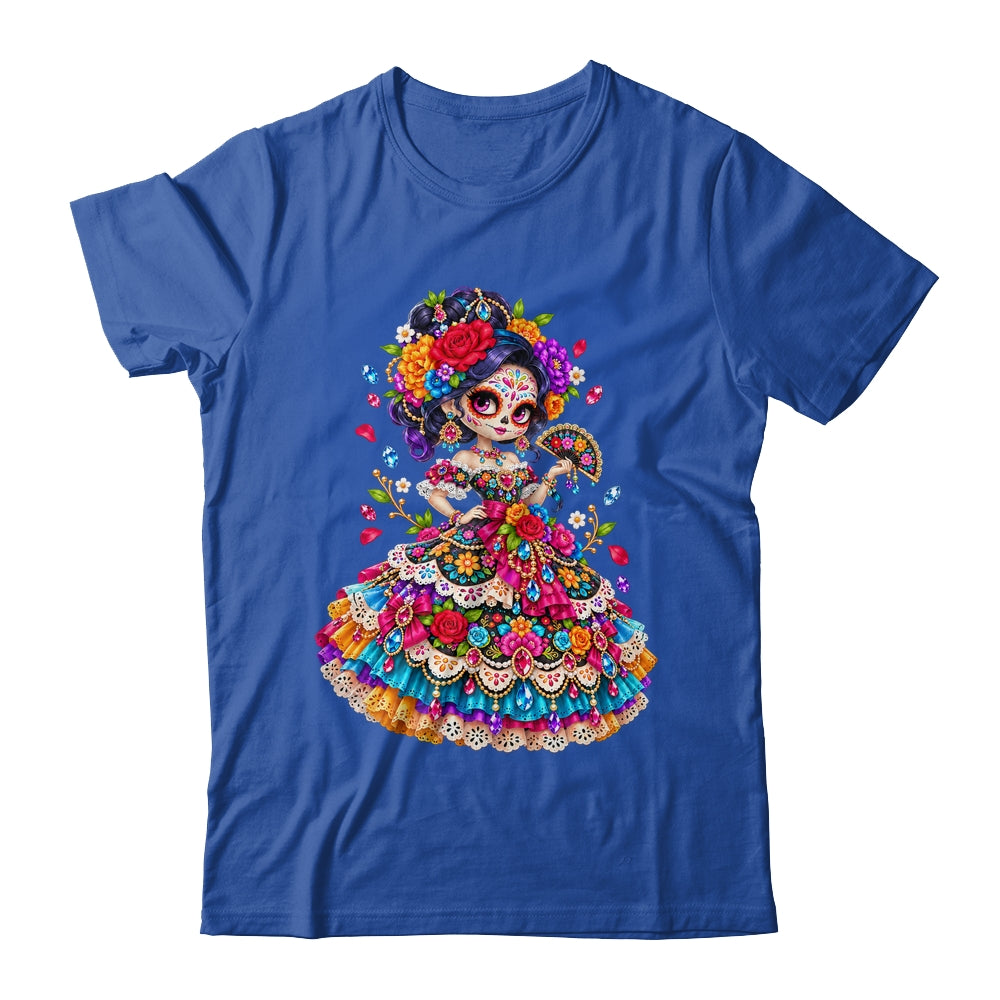Flower Woman Day Of The Dead Catrina Mexico Skull Women Shirt & Tank Top | teecentury