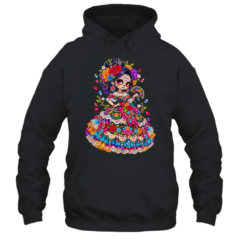 Flower Woman Day Of The Dead Catrina Mexico Skull Women Shirt & Tank Top | teecentury