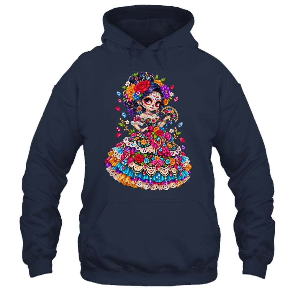 Flower Woman Day Of The Dead Catrina Mexico Skull Women Shirt & Tank Top | teecentury