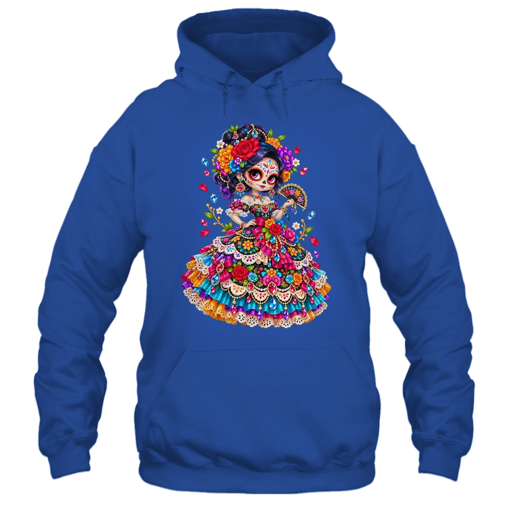 Flower Woman Day Of The Dead Catrina Mexico Skull Women Shirt & Tank Top | teecentury