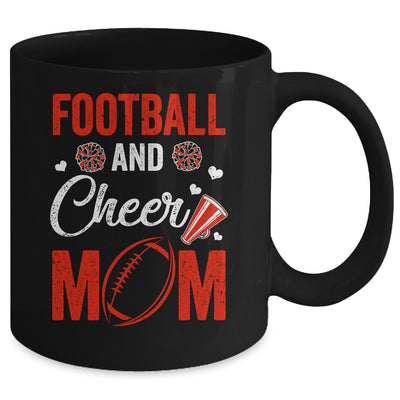 Football And Cheer Mom Of Football Player Cheerleader Mug | teecentury