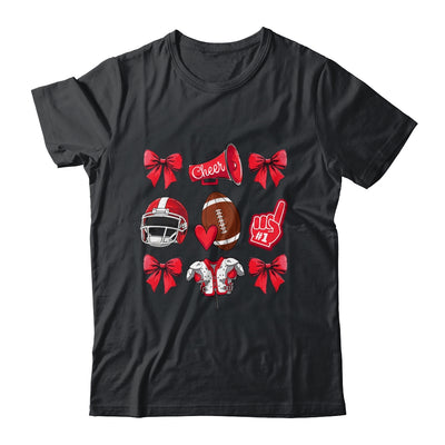 Football Game Coquette Bow Mom Cheer Cheerleader Women Girls Shirt & Sweatshirt | teecentury