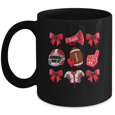 Football Game Coquette Bow Mom Cheer Cheerleader Women Girls Mug | teecentury