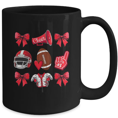 Football Game Coquette Bow Mom Cheer Cheerleader Women Girls Mug | teecentury