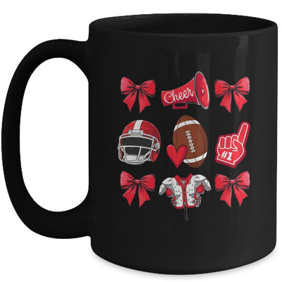 Football Game Coquette Bow Mom Cheer Cheerleader Women Girls Mug | teecentury